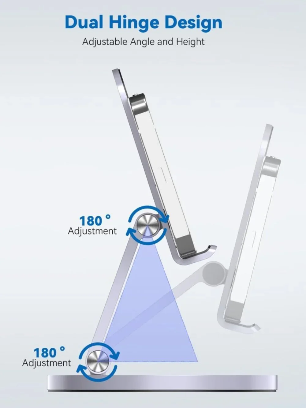 360° Rotating Adjustable Phone Stand Holder - Foldable, Anti-Slip Base for